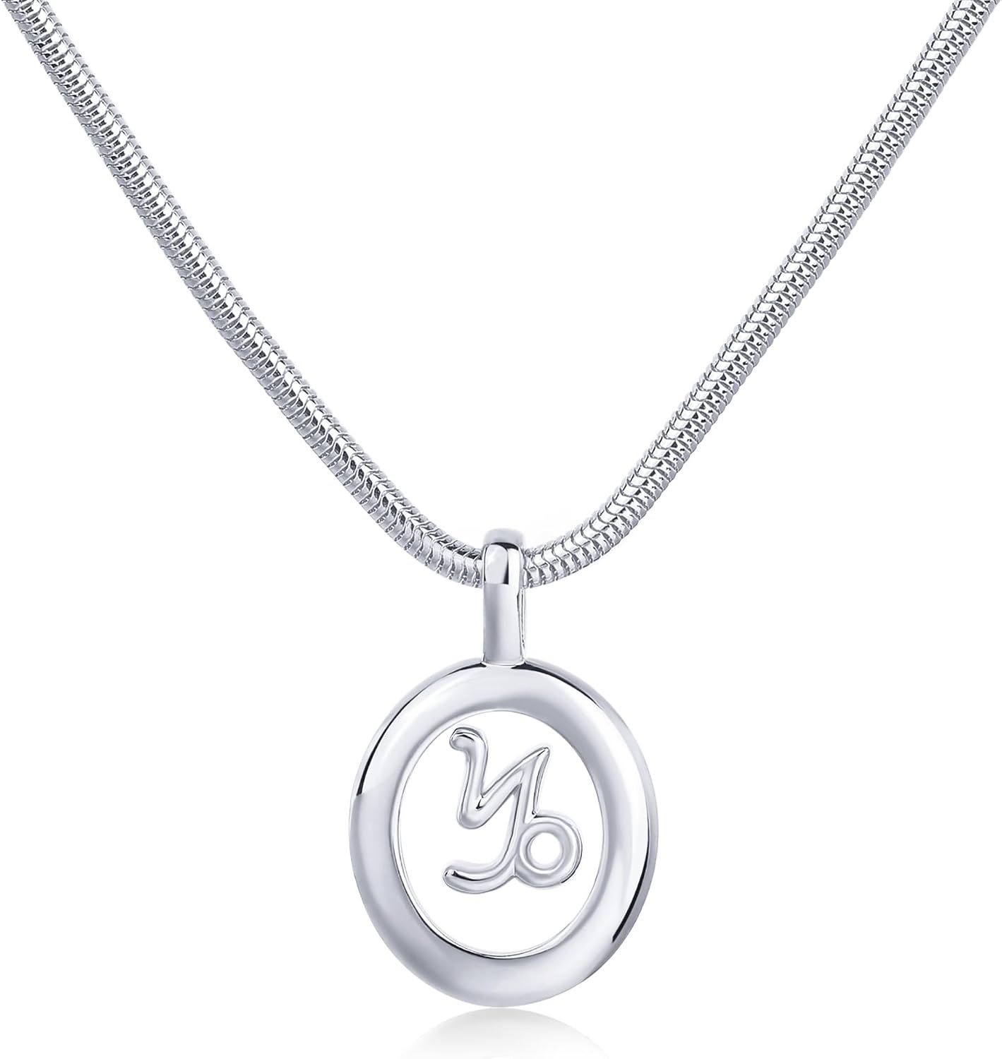 image:imagePAVOI 14K Gold Plated Unique Floating Astrology Pendant Necklace for Women Horoscope Charm Necklace Dainty Zodiac GiftsWhite Gold