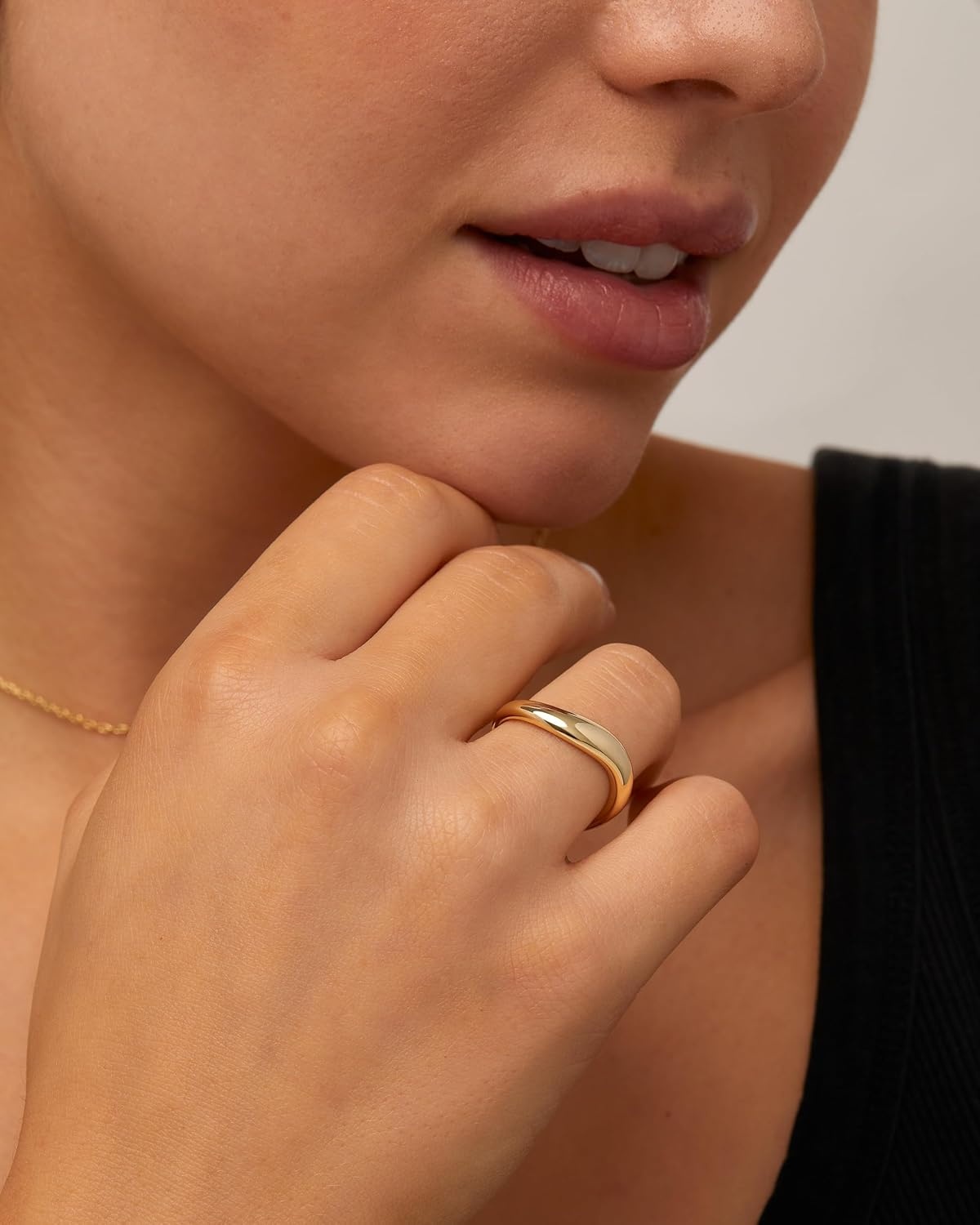image:imagePAVOI 14K Gold Plated Wavy Stackable Ring for Women Twisted Wave Band Delicate Eternity RingsWhite Gold