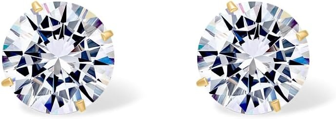 image:imagePAVOI 14K Real Gold Studs Moissanite Earrings for Women 024 Carat Round Lab Created Moissanite Stone Solid Gold Stud Earrings Men02CTPair 3mm