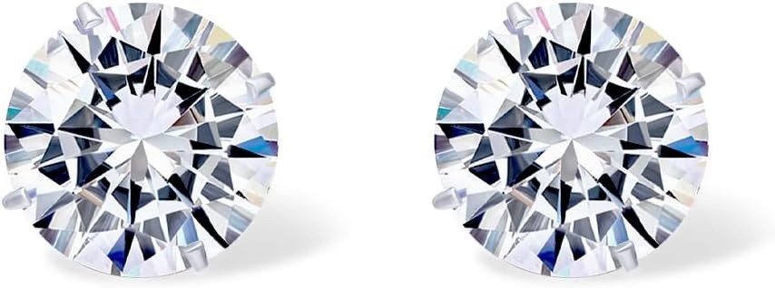 image:imagePAVOI 14K Real Gold Studs Moissanite Earrings for Women 024 Carat Round Lab Created Moissanite Stone Solid Gold Stud Earrings Men06CTPair 4mm