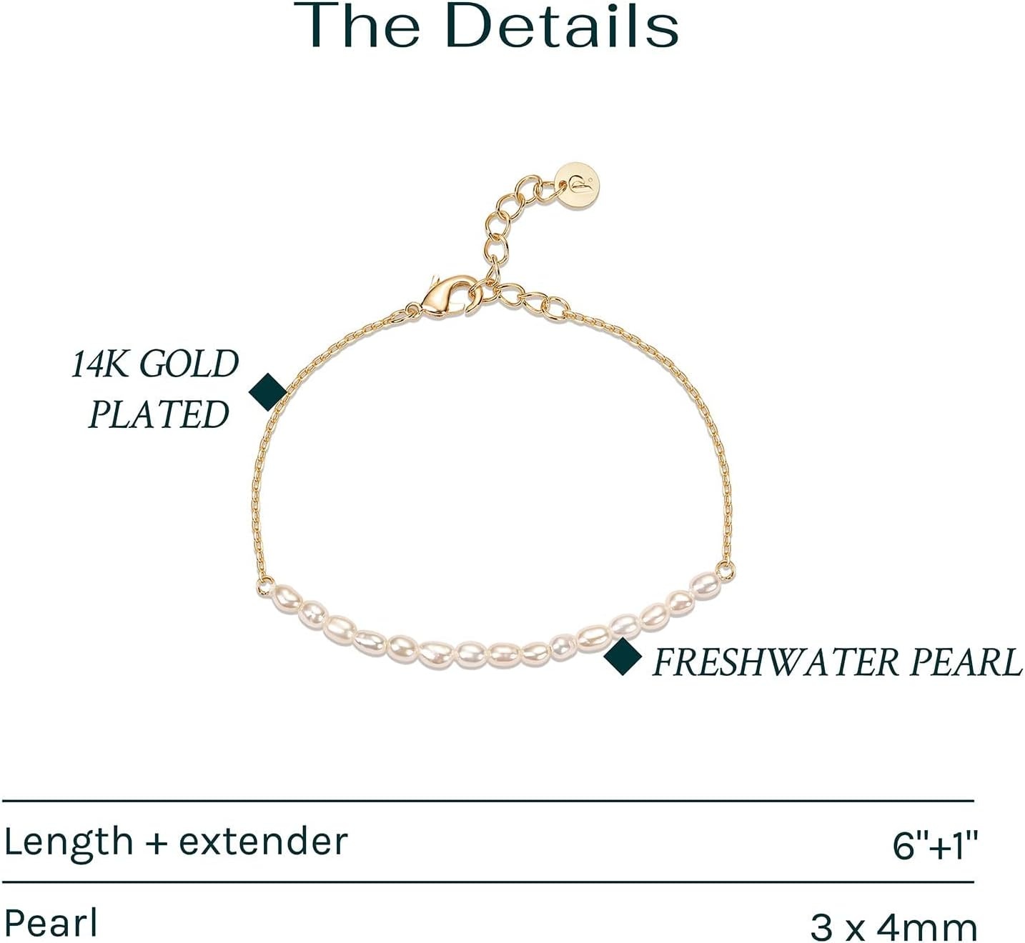 image:imagePAVOI 18K Gold Plated Beaded Freshwater Cultured Pearl Bracelet for Women Dainty Bracelet with Pearl BeadsDainty Pearls