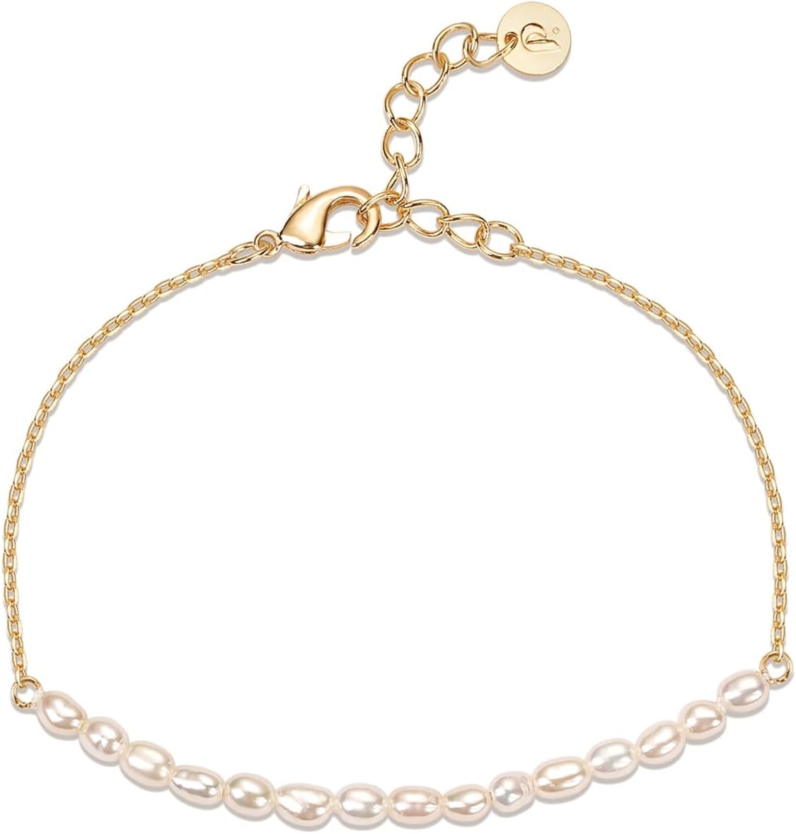 image:imagePAVOI 18K Gold Plated Beaded Freshwater Cultured Pearl Bracelet for Women Dainty Bracelet with Pearl BeadsDainty Pearls