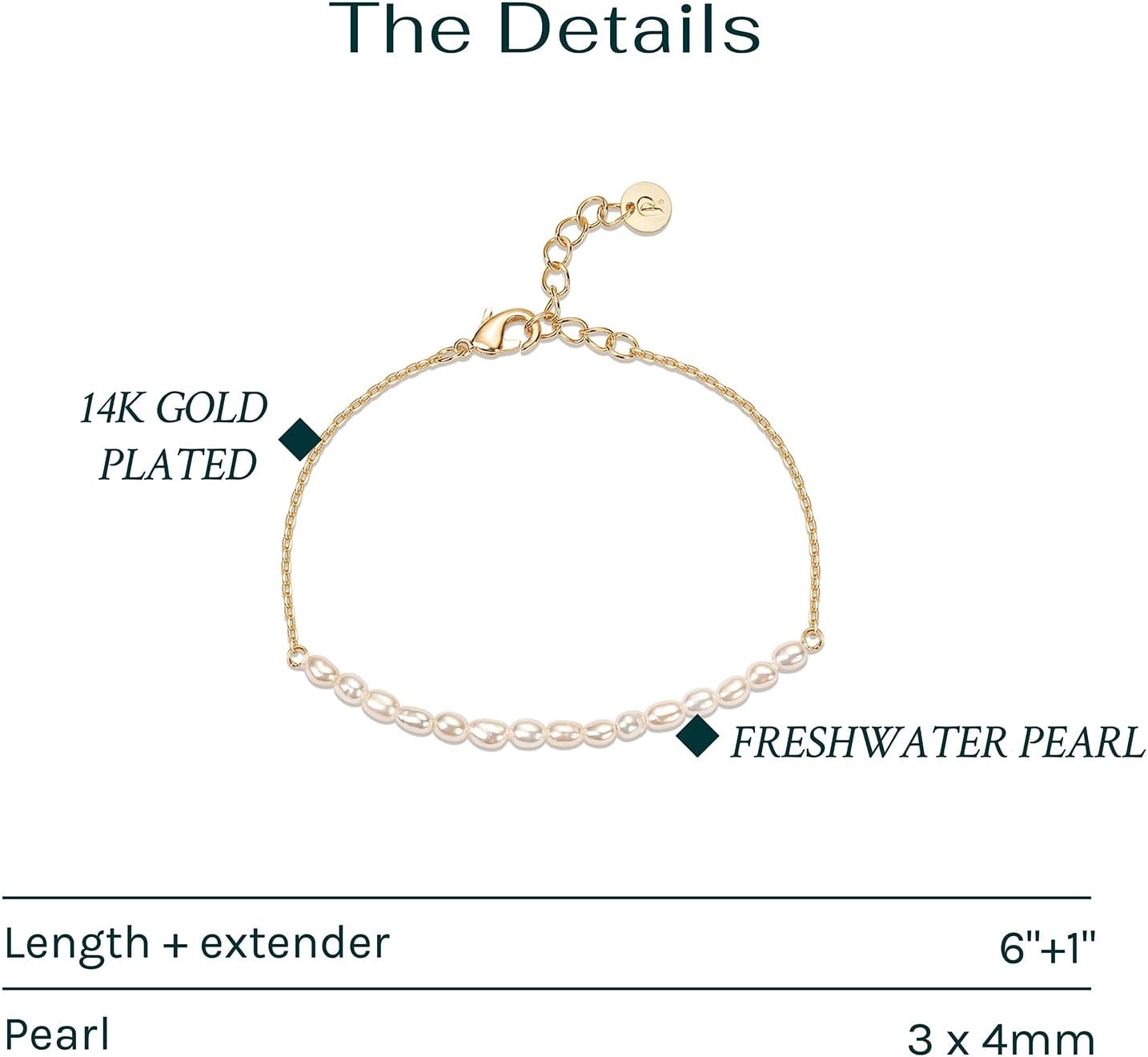 image:imagePAVOI 18K Gold Plated Beaded Freshwater Cultured Pearl Bracelet for Women Dainty Bracelet with Pearl BeadsDainty Pearls