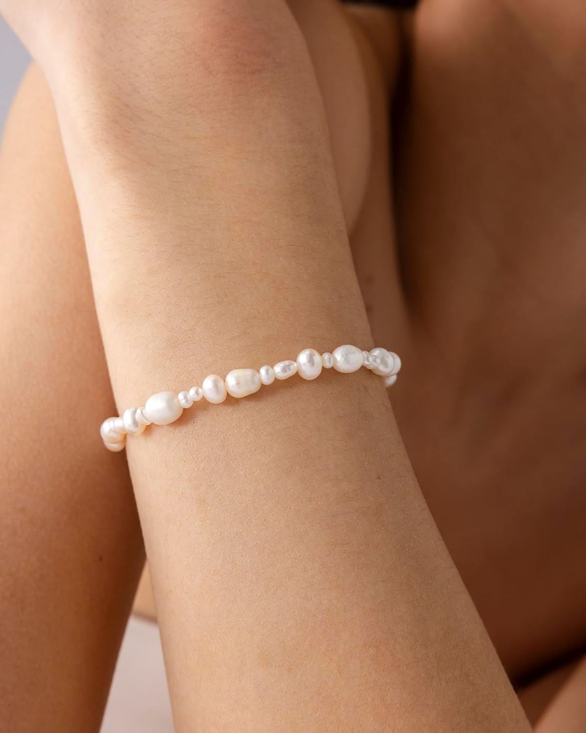 image:imagePAVOI 18K Gold Plated Beaded Freshwater Cultured Pearl Bracelet for Women Dainty Bracelet with Pearl BeadsPearls