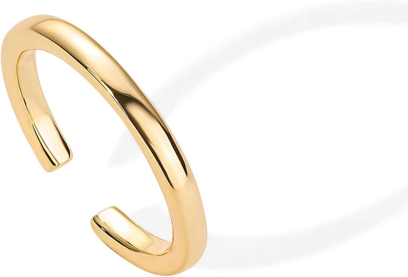 image:imagePAVOI 18K Gold Plated Toe Rings for Women Trendy CrissCross and Classic Band Toe Ring2 Millimeters