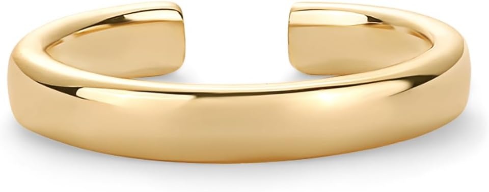 image:imagePAVOI 18K Gold Plated Toe Rings for Women Trendy CrissCross and Classic Band Toe Ring3 Millimeters