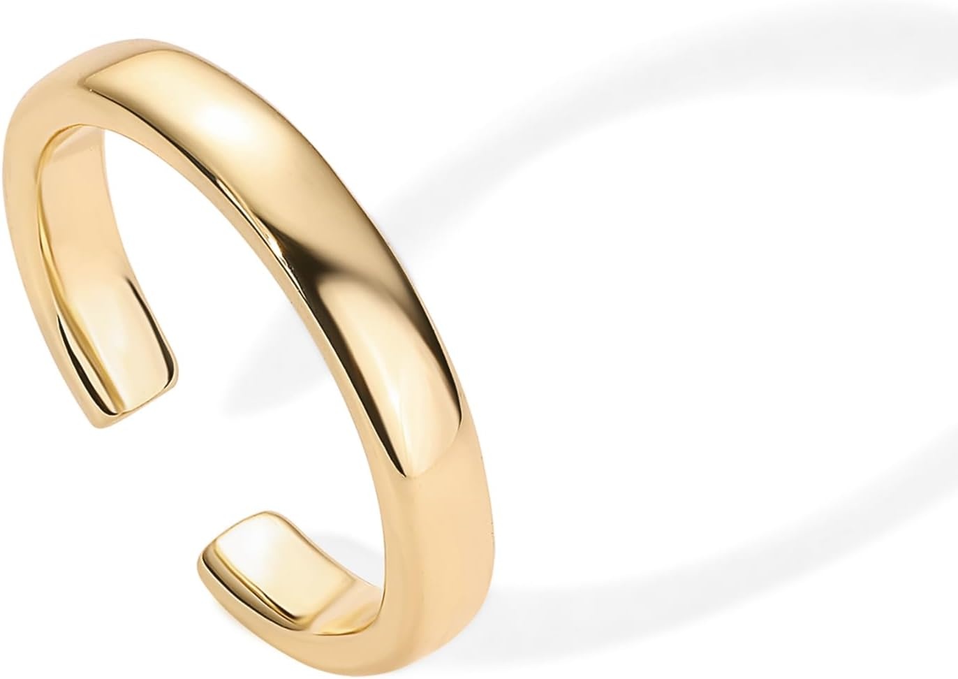 image:imagePAVOI 18K Gold Plated Toe Rings for Women Trendy CrissCross and Classic Band Toe Ring3 Millimeters