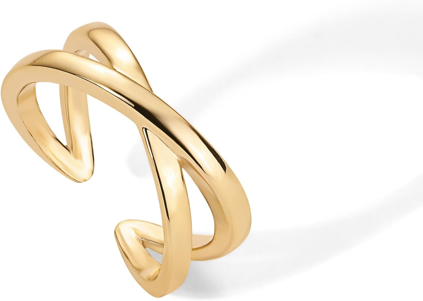 image:imagePAVOI 18K Gold Plated Toe Rings for Women Trendy CrissCross and Classic Band Toe RingCriss Cross