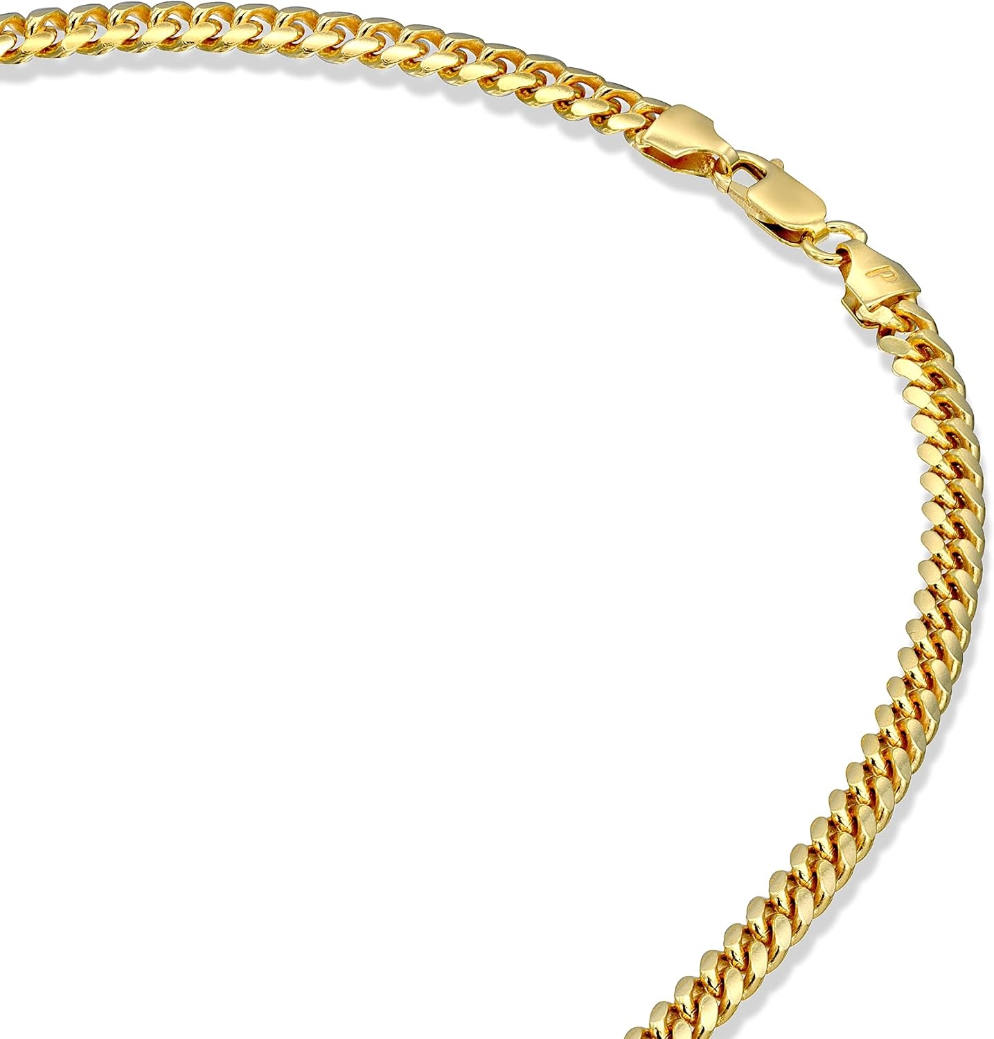 image:imagePAVOI 22K Gold Plated Chain Necklace For Women Italian Solid 925 Sterling Silver Necklace for Men Cuban Link Rope Snake amp Rope DiamondCut Herringbone Trendy Unisex JewelryYellow Gold