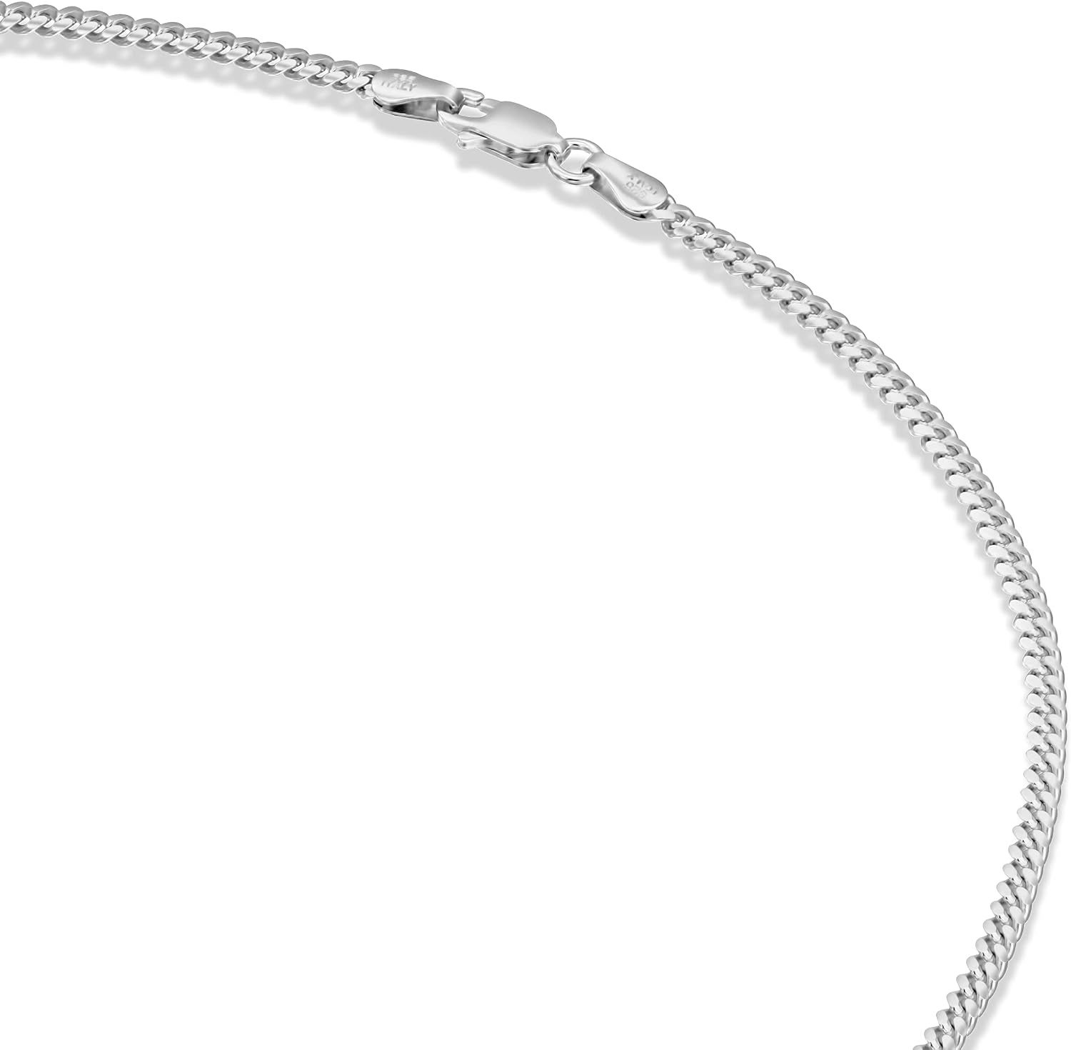 image:imagePAVOI 22K Gold Plated Chain Necklace For Women Italian Solid 925 Sterling Silver Necklace for Men Cuban Link Rope Snake amp Rope DiamondCut Herringbone Trendy Unisex JewelryWhite Gold