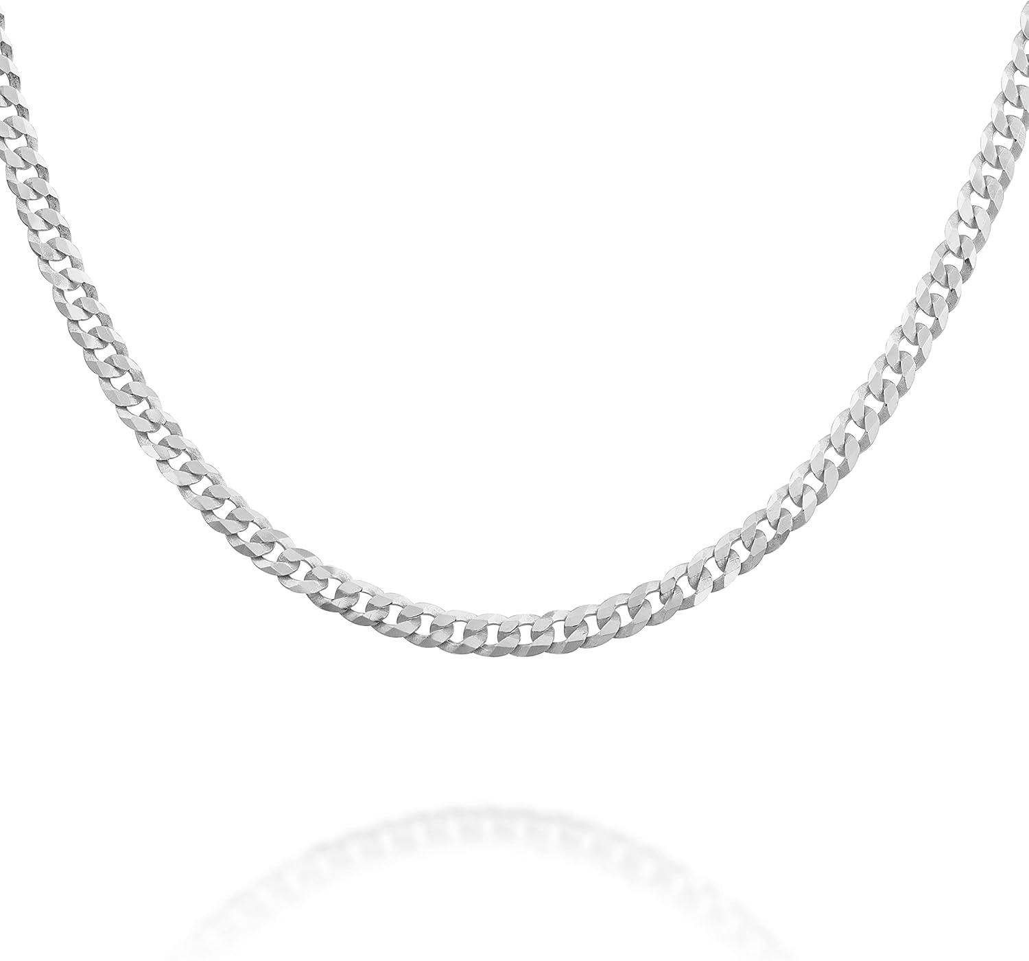 image:imagePAVOI 22K Gold Plated Chain Necklace For Women Italian Solid 925 Sterling Silver Necklace for Men Cuban Link Rope Snake amp Rope DiamondCut Herringbone Trendy Unisex JewelryWhite Gold