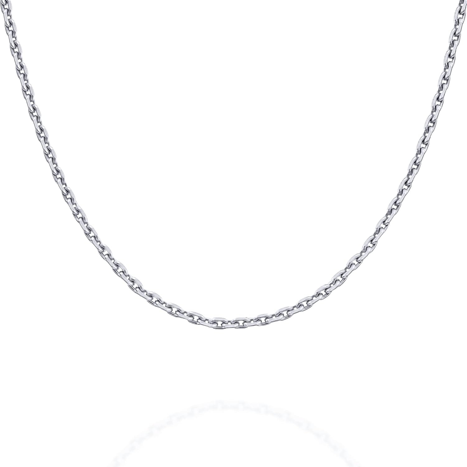 image:imagePAVOI 22K Gold Plated Chain Necklace For Women Italian Solid 925 Sterling Silver Necklace for Men Cuban Link Rope Snake amp Rope DiamondCut Herringbone Trendy Unisex JewelryWhite Gold