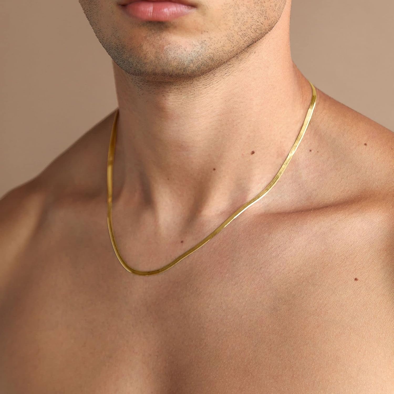 image:imagePAVOI 22K Gold Plated Chain Necklace For Women Italian Solid 925 Sterling Silver Necklace for Men Cuban Link Rope Snake amp Rope DiamondCut Herringbone Trendy Unisex JewelryYellow Gold