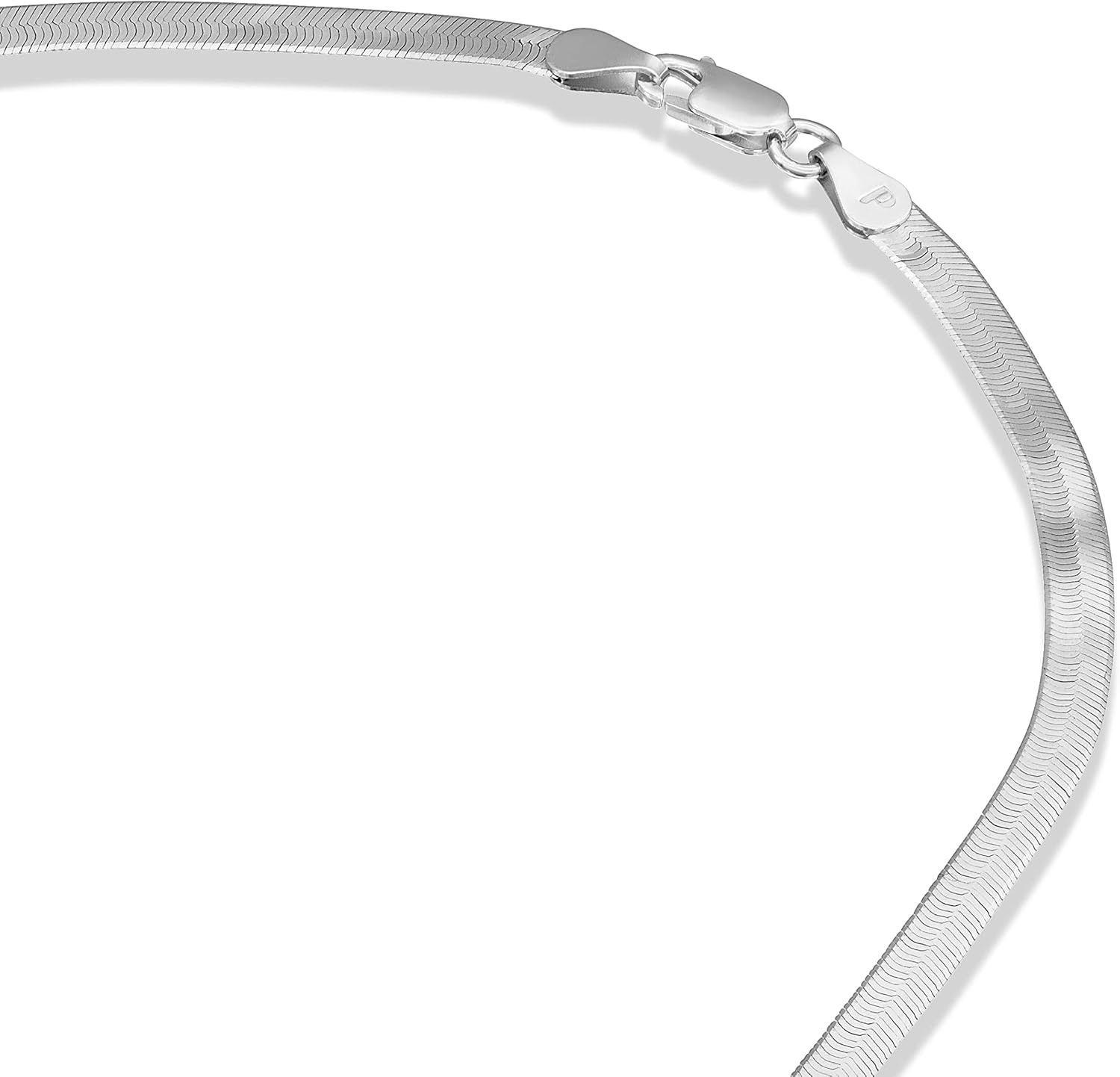 image:imagePAVOI 22K Gold Plated Chain Necklace For Women Italian Solid 925 Sterling Silver Necklace for Men Cuban Link Rope Snake amp Rope DiamondCut Herringbone Trendy Unisex JewelryWhite Gold