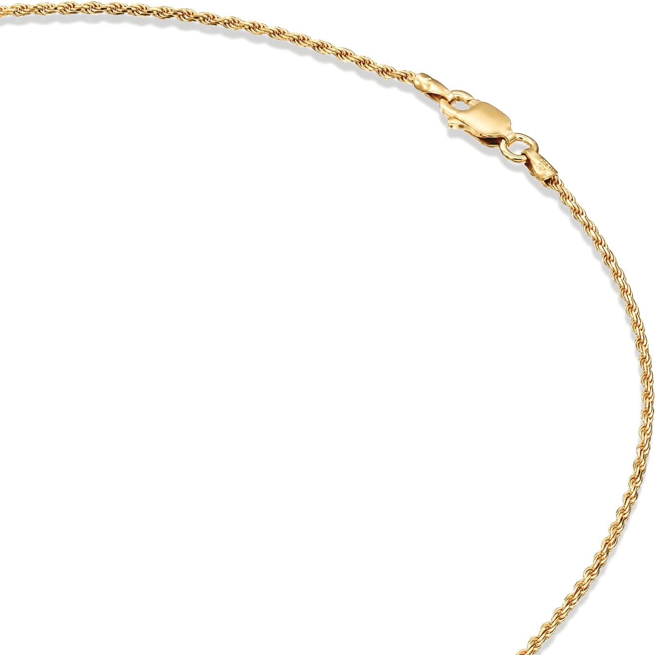 image:imagePAVOI 22K Gold Plated Chain Necklace For Women Italian Solid 925 Sterling Silver Necklace for Men Cuban Link Rope Snake amp Rope DiamondCut Herringbone Trendy Unisex JewelryYellow Gold