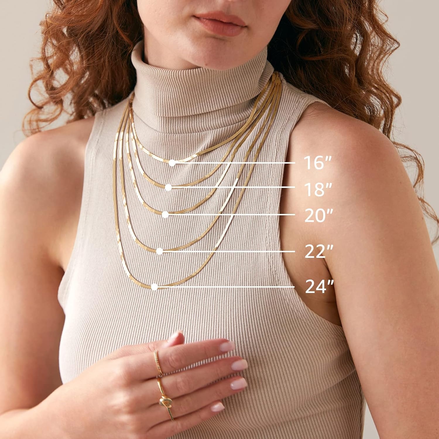 image:imagePAVOI 22K Gold Plated Chain Necklace For Women Italian Solid 925 Sterling Silver Necklace for Men Cuban Link Rope Snake amp Rope DiamondCut Herringbone Trendy Unisex JewelryYellow Gold