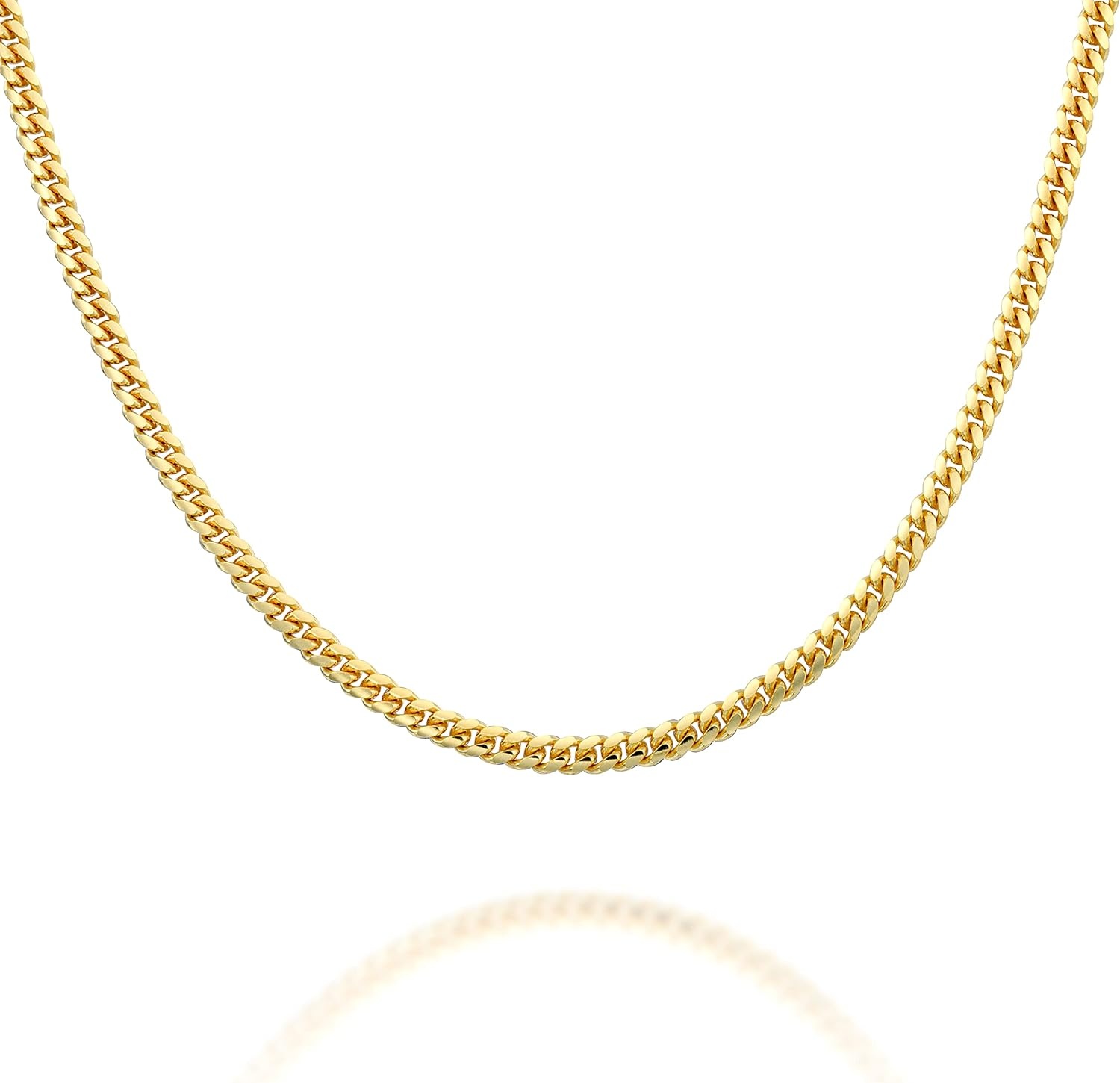 image:imagePAVOI 22K Gold Plated Chain Necklace For Women Italian Solid 925 Sterling Silver Necklace for Men Cuban Link Rope Snake amp Rope DiamondCut Herringbone Trendy Unisex JewelryYellow Gold