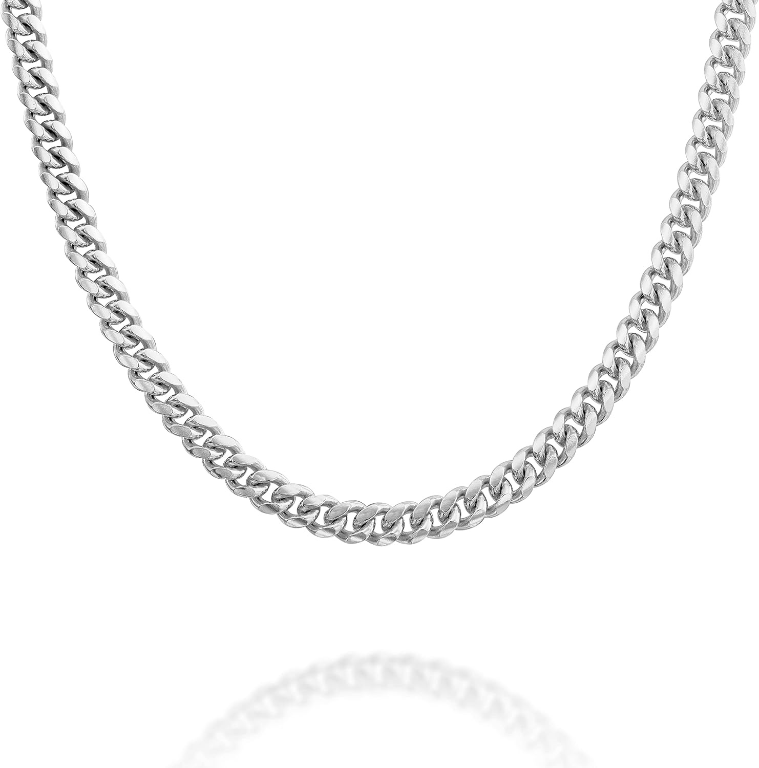 image:imagePAVOI 22K Gold Plated Chain Necklace For Women Italian Solid 925 Sterling Silver Necklace for Men Cuban Link Rope Snake amp Rope DiamondCut Herringbone Trendy Unisex JewelryWhite Gold