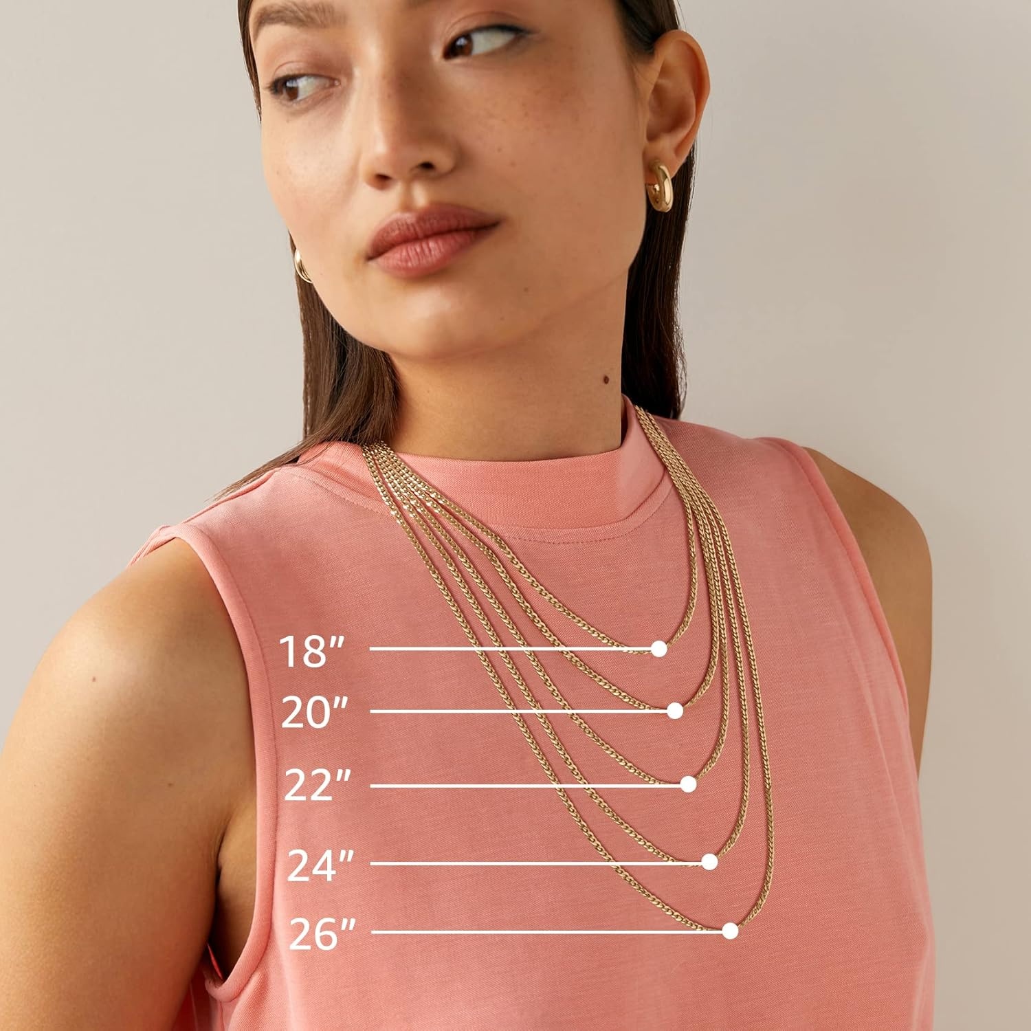 image:imagePAVOI 22K Gold Plated Chain Necklace For Women Italian Solid 925 Sterling Silver Necklace for Men Cuban Link Rope Snake amp Rope DiamondCut Herringbone Trendy Unisex JewelryYellow Gold