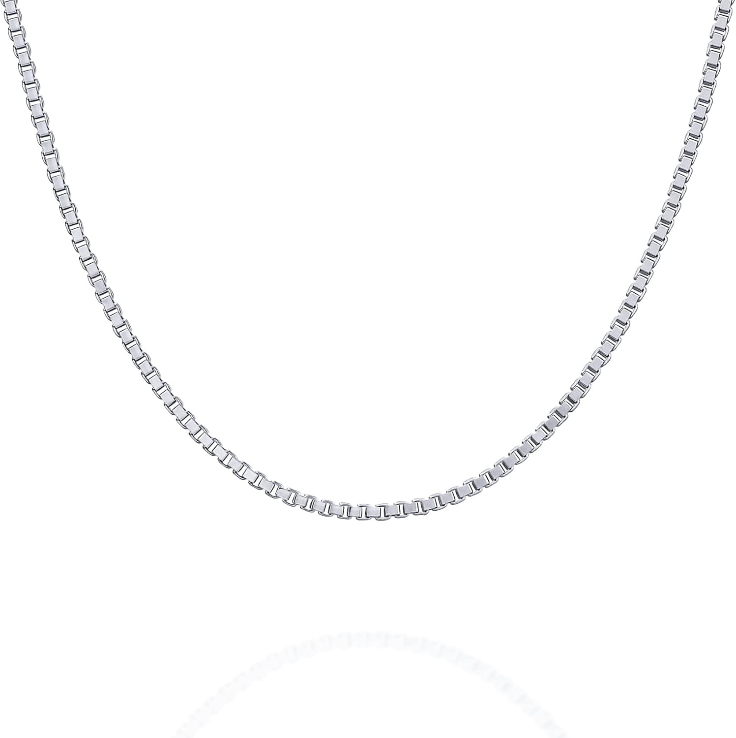 image:imagePAVOI 22K Gold Plated Chain Necklace For Women Italian Solid 925 Sterling Silver Necklace for Men Cuban Link Rope Snake amp Rope DiamondCut Herringbone Trendy Unisex JewelryWhite Gold