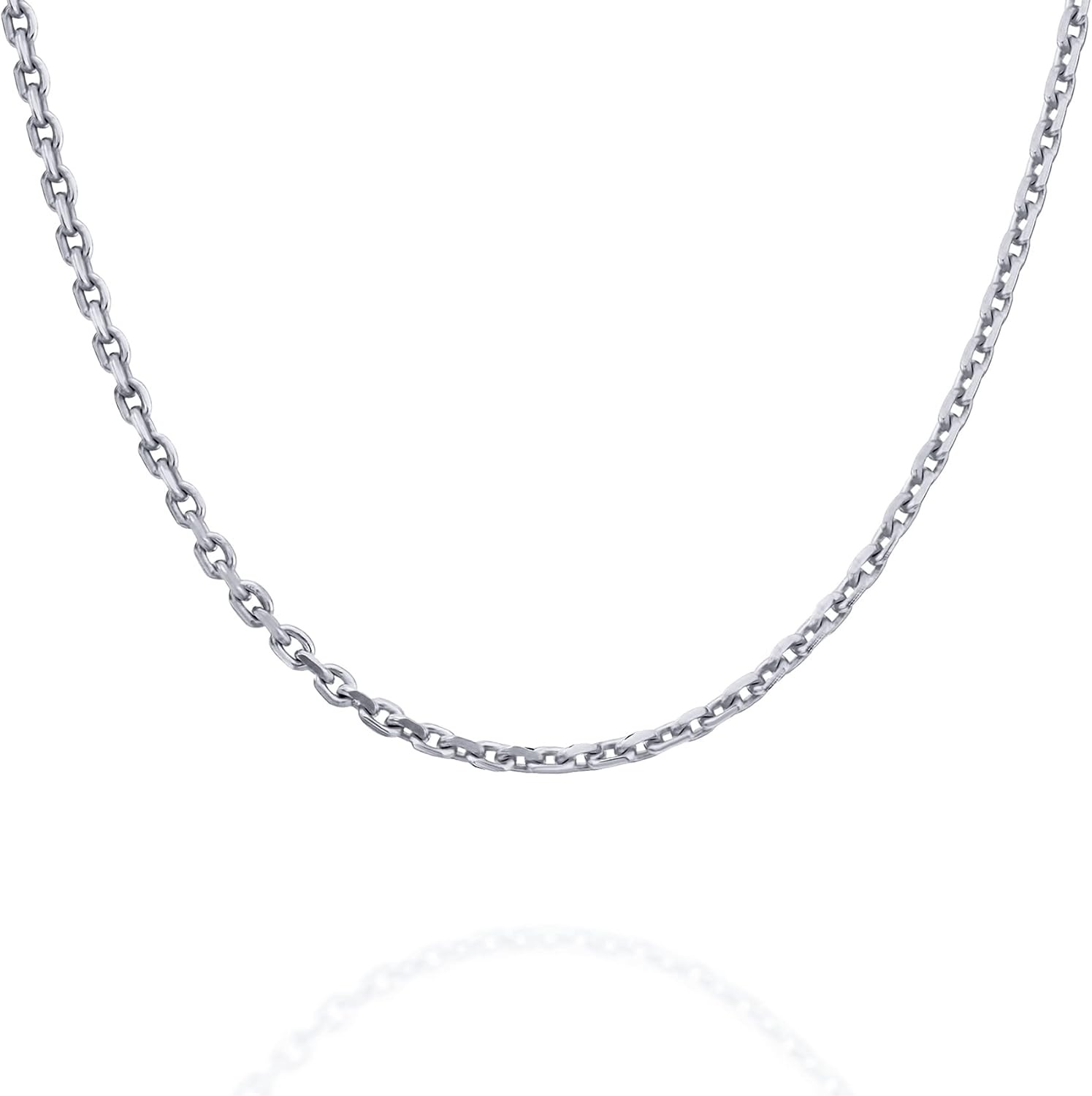 image:imagePAVOI 22K Gold Plated Chain Necklace For Women Italian Solid 925 Sterling Silver Necklace for Men Cuban Link Rope Snake amp Rope DiamondCut Herringbone Trendy Unisex JewelryWhite Gold