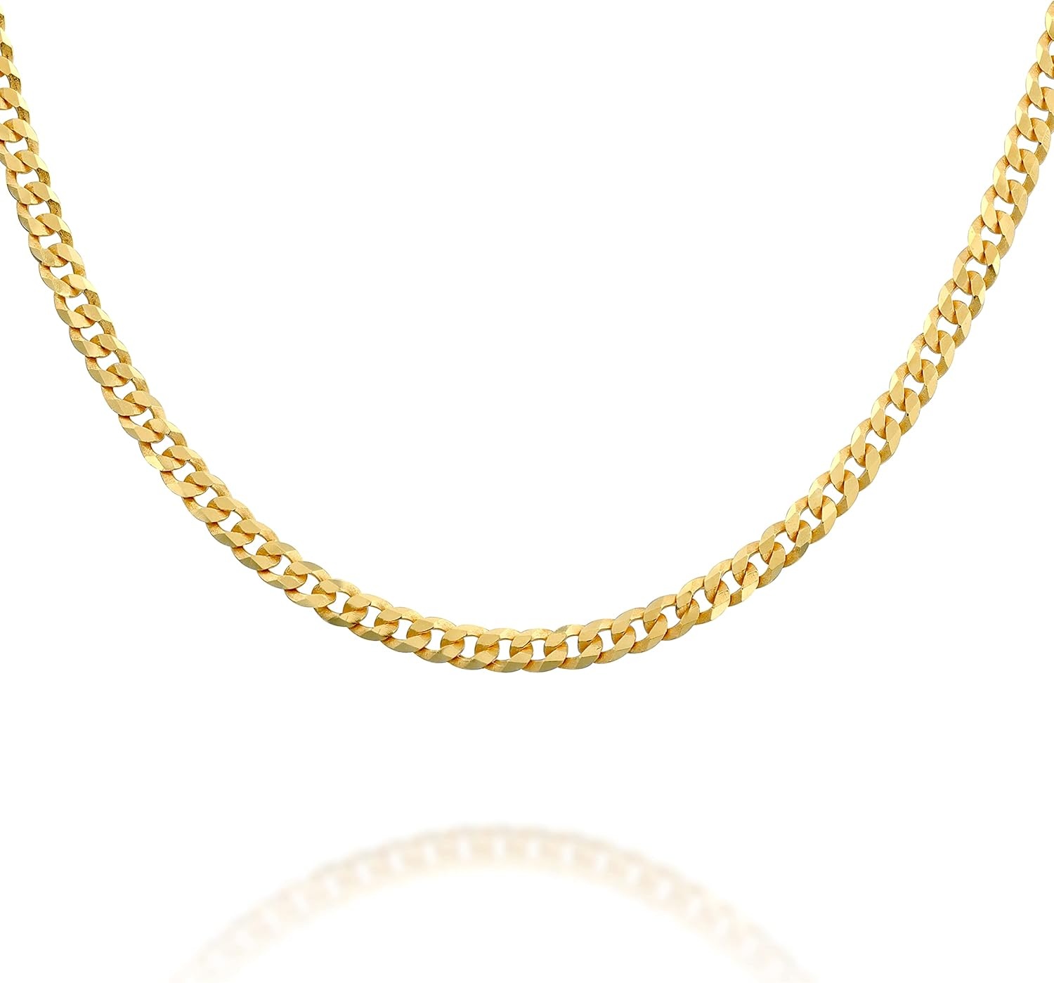 image:imagePAVOI 22K Gold Plated Chain Necklace For Women Italian Solid 925 Sterling Silver Necklace for Men Cuban Link Rope Snake amp Rope DiamondCut Herringbone Trendy Unisex JewelryYellow Gold