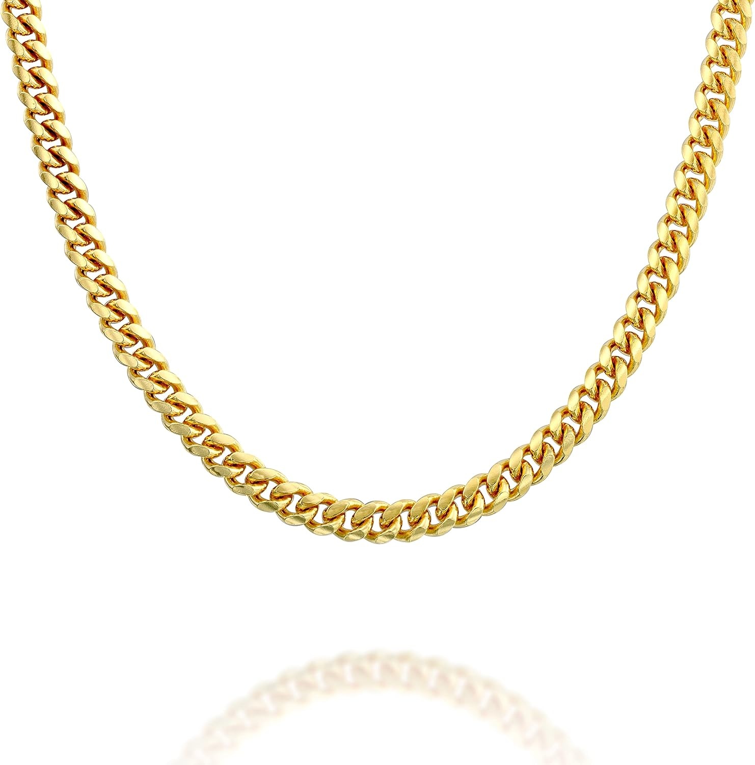 image:imagePAVOI 22K Gold Plated Chain Necklace For Women Italian Solid 925 Sterling Silver Necklace for Men Cuban Link Rope Snake amp Rope DiamondCut Herringbone Trendy Unisex JewelryYellow Gold