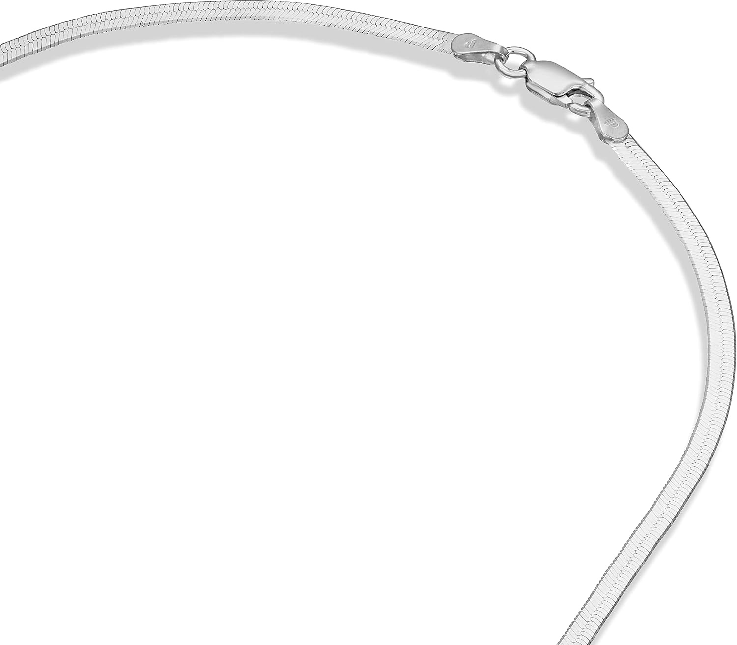 image:imagePAVOI 22K Gold Plated Chain Necklace For Women Italian Solid 925 Sterling Silver Necklace for Men Cuban Link Rope Snake amp Rope DiamondCut Herringbone Trendy Unisex JewelryWhite Gold
