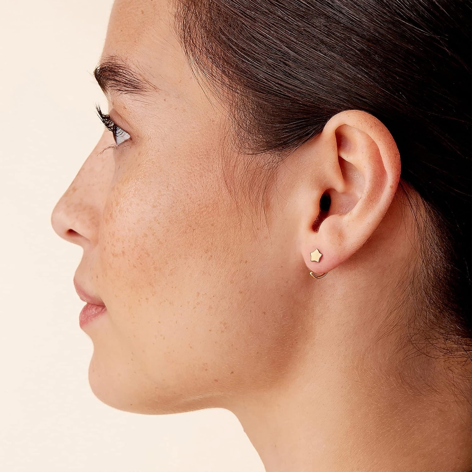 image:imagePAVOI 925 Sterling Silver Huggie Half Hoop Earrings Hypoallergenic Minimalist Tiny Cartilage EarringRose Gold