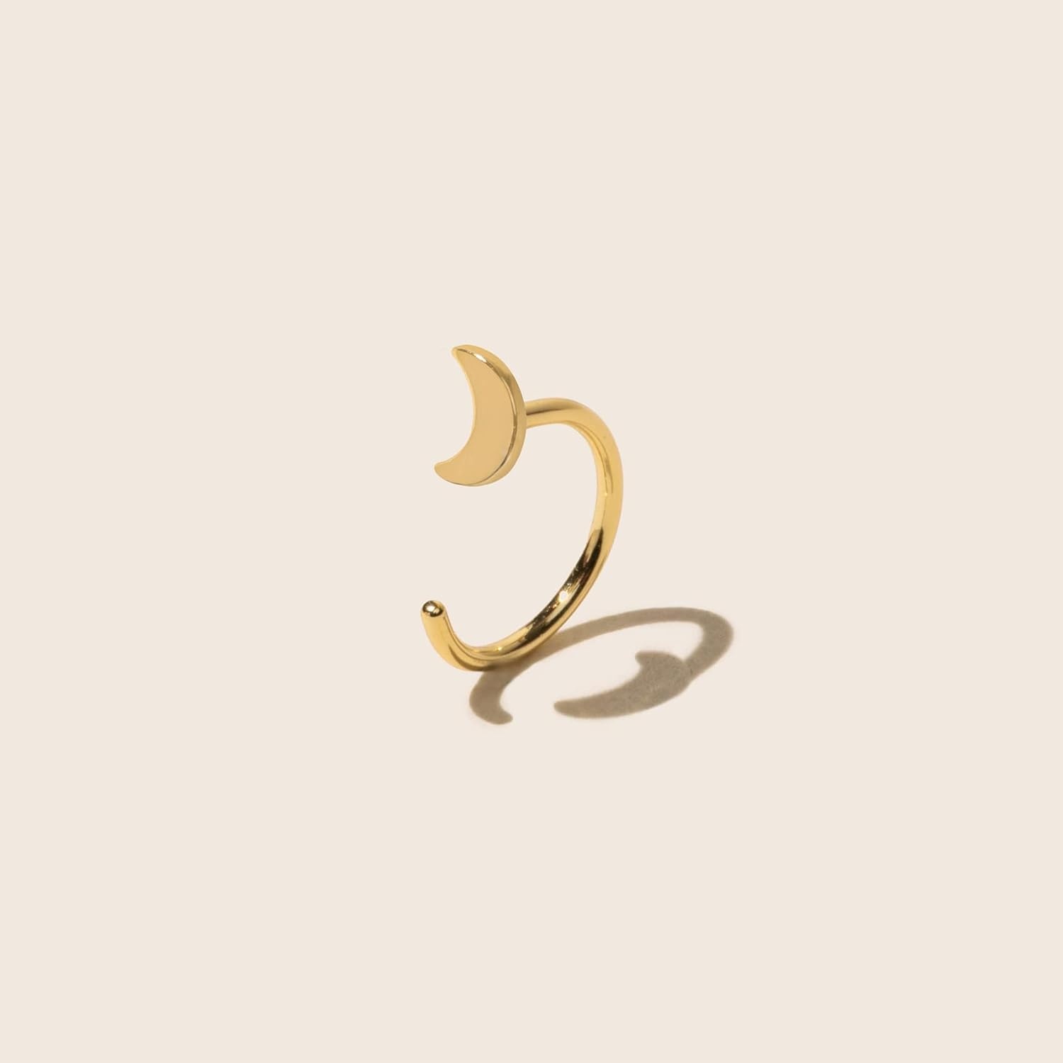 image:imagePAVOI 925 Sterling Silver Huggie Half Hoop Earrings Hypoallergenic Minimalist Tiny Cartilage EarringRose Gold