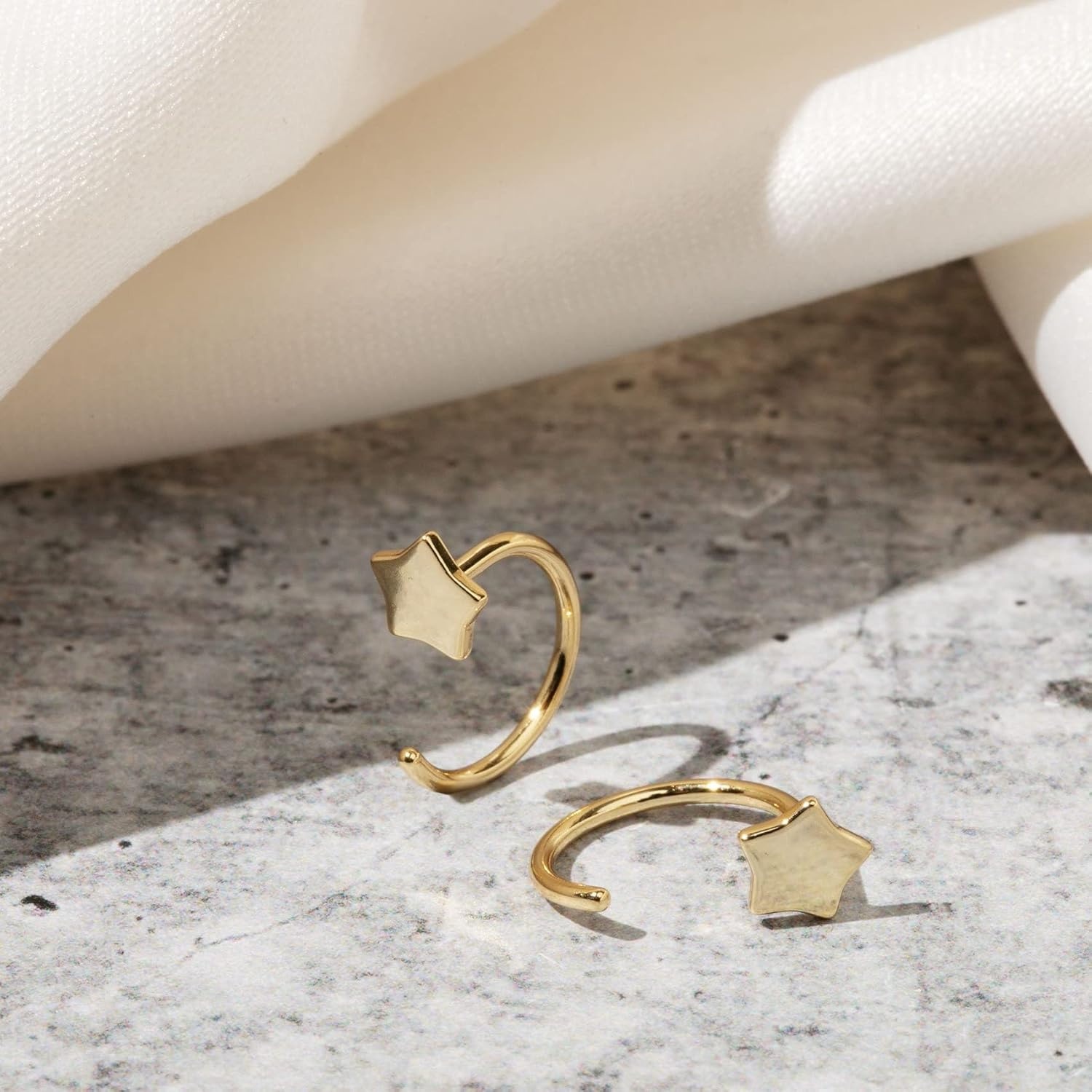 image:imagePAVOI 925 Sterling Silver Huggie Half Hoop Earrings Hypoallergenic Minimalist Tiny Cartilage EarringWhite Gold