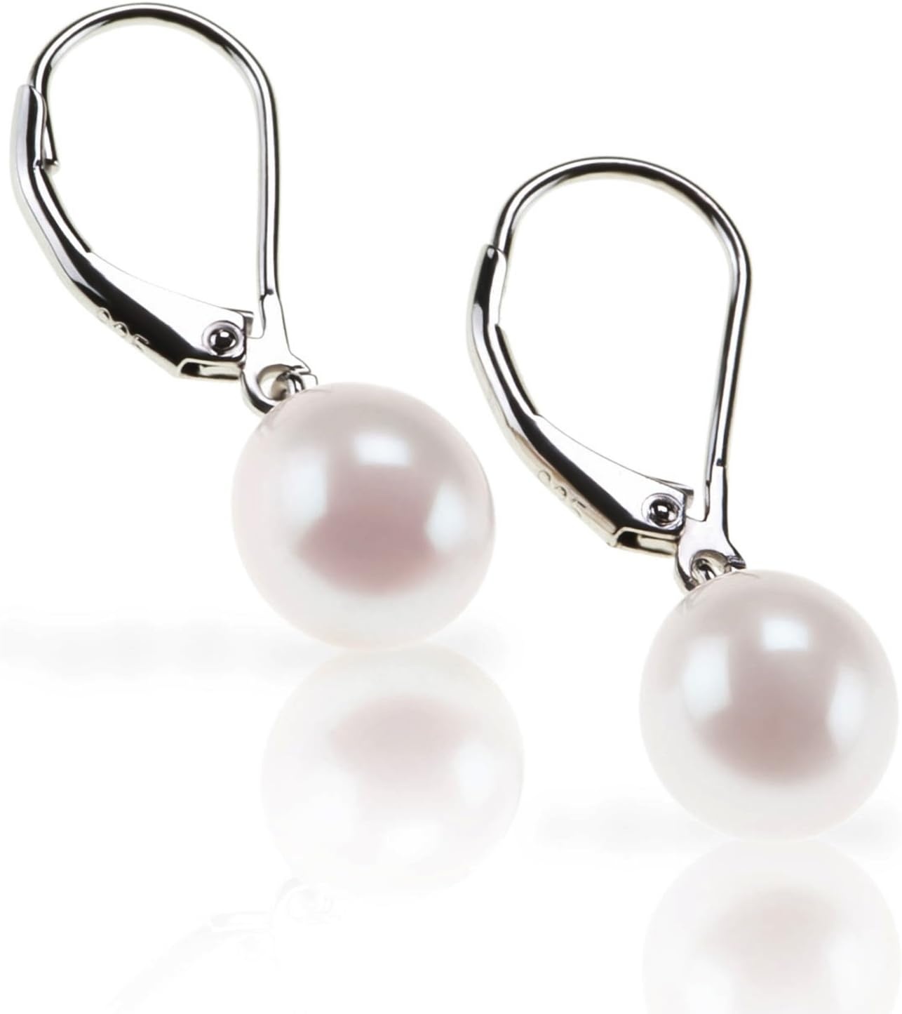 image:imagePAVOI Handpicked AAA Quality Freshwater Cultured Pearl Earrings Leverback Dangle Stud Pearl EarringsWhite Gold