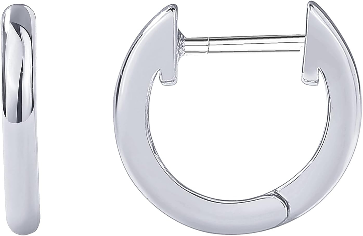image:imagePAVOI Small Gold Hoop Earrings for Women 14K Gold Plated Huggie Earring Hypoallergenic Earring Set Dainty Huggie Hoops with 925 Sterling Silver Posts Cartilage Hoop EarringsWhite Gold
