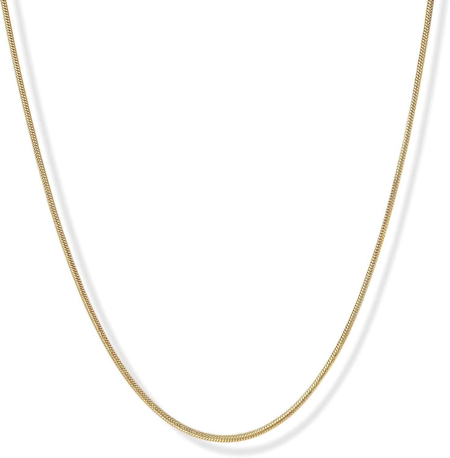 image:imagePAVOI Waterproof Chain Necklace for Women 14K Gold Plated Flat Curb Herringbone Snake Rope Figaro Cuban Link amp Paperclip Necklace Trendy Stainless Steel Chain Fashion JewelryYellow Gold