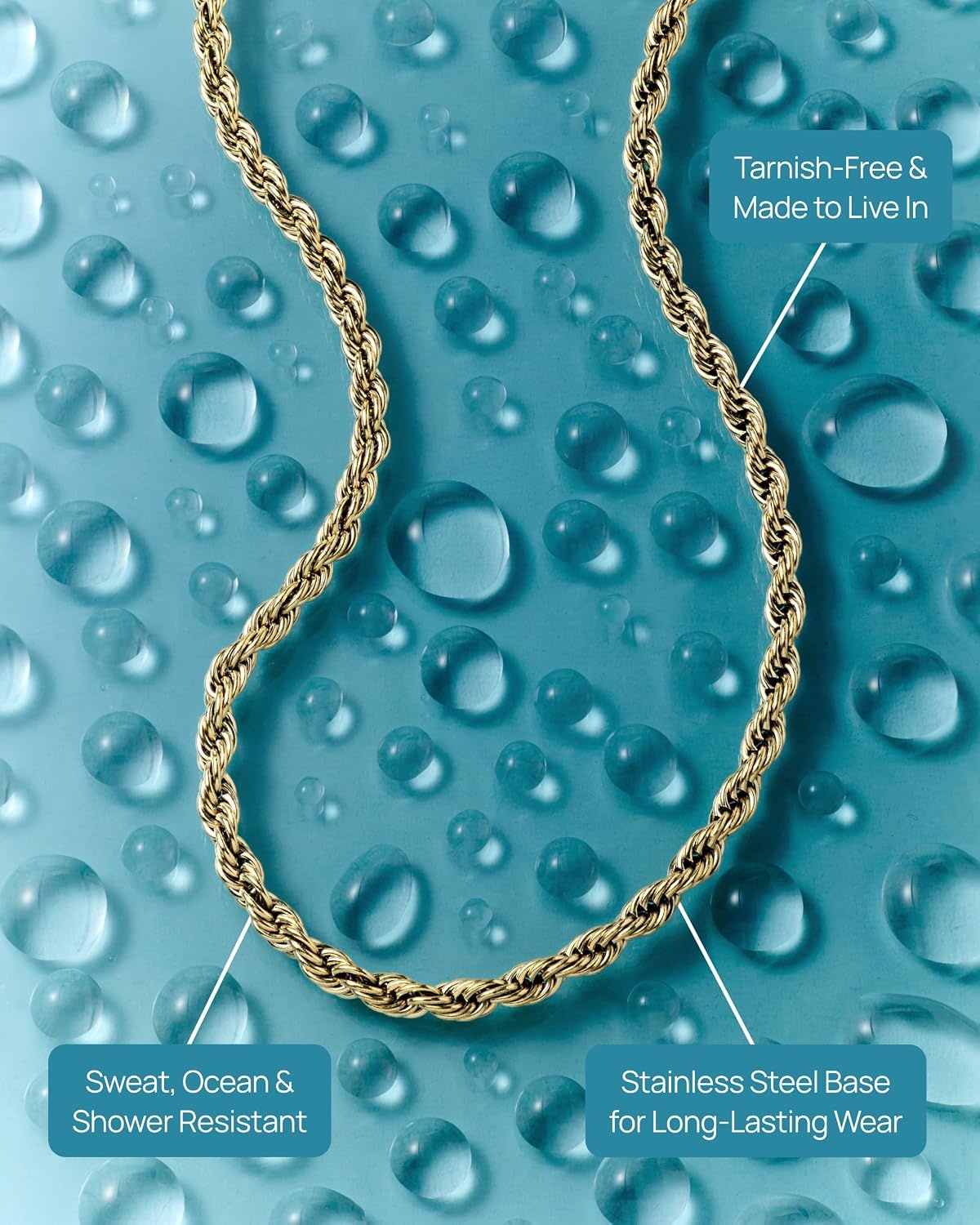 image:imagePAVOI Waterproof Chain Necklace for Women 14K Gold Plated Flat Curb Herringbone Snake Rope Figaro Cuban Link amp Paperclip Necklace Trendy Stainless Steel Chain Fashion JewelryWhite Gold