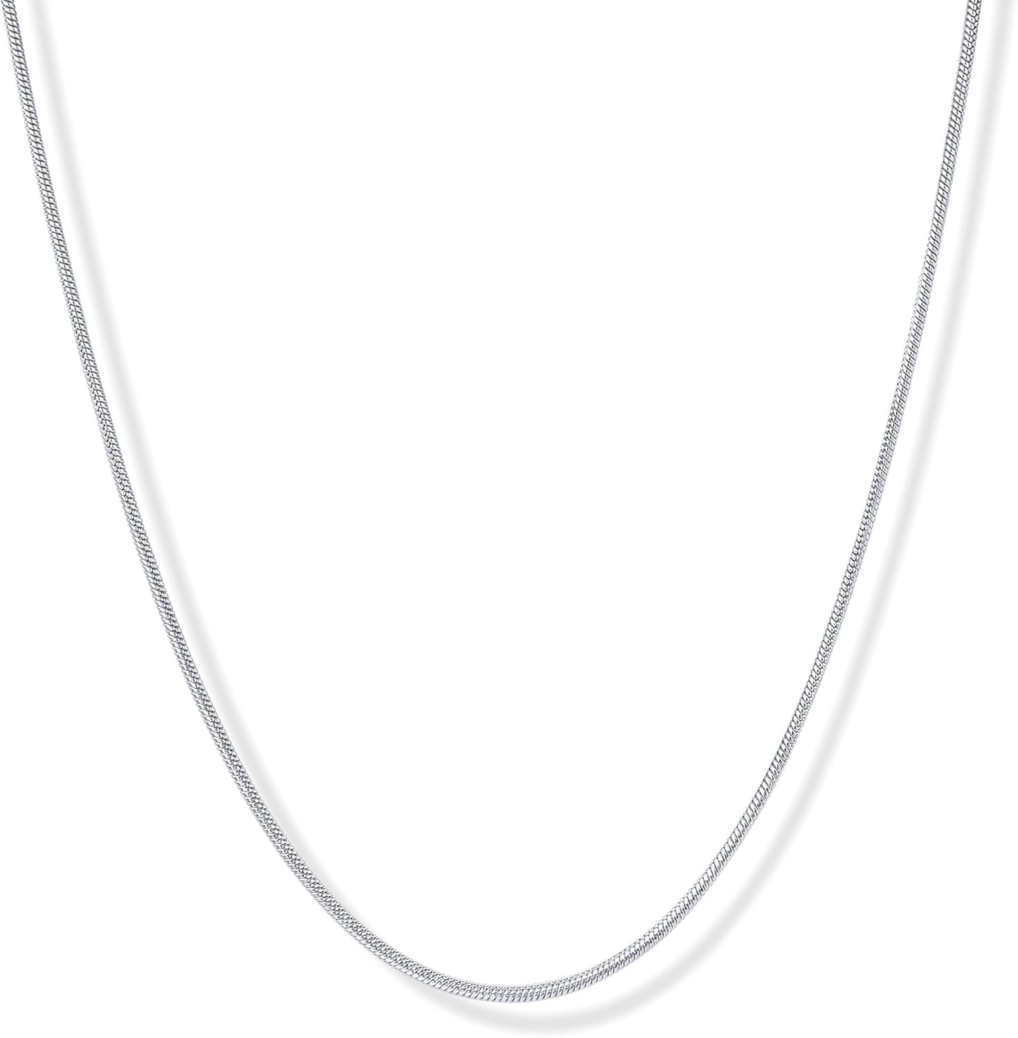 image:imagePAVOI Waterproof Chain Necklace for Women 14K Gold Plated Flat Curb Herringbone Snake Rope Figaro Cuban Link amp Paperclip Necklace Trendy Stainless Steel Chain Fashion JewelryWhite Gold