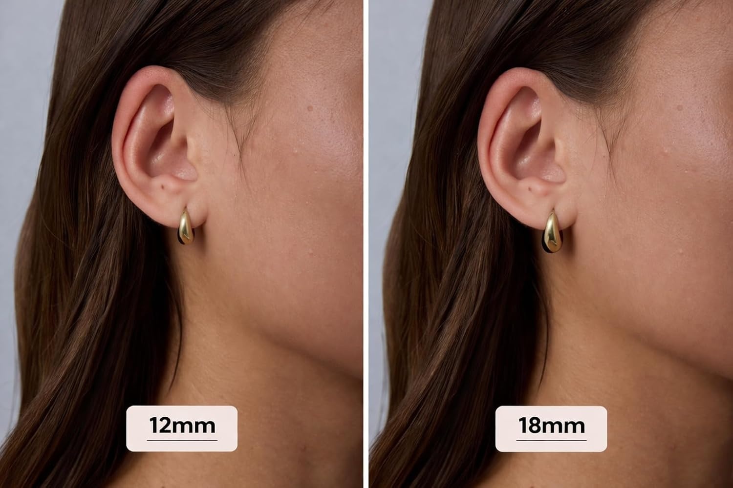 image:imagePAVOI Waterproof Reversible Chunky Hoop Earrings with Mixed Metals 14K Gold Plated Thick Two Tone Hoop Earrings Two Ways Stainless Steel Hypoallergenic Statement Jewelry12 Millimeters