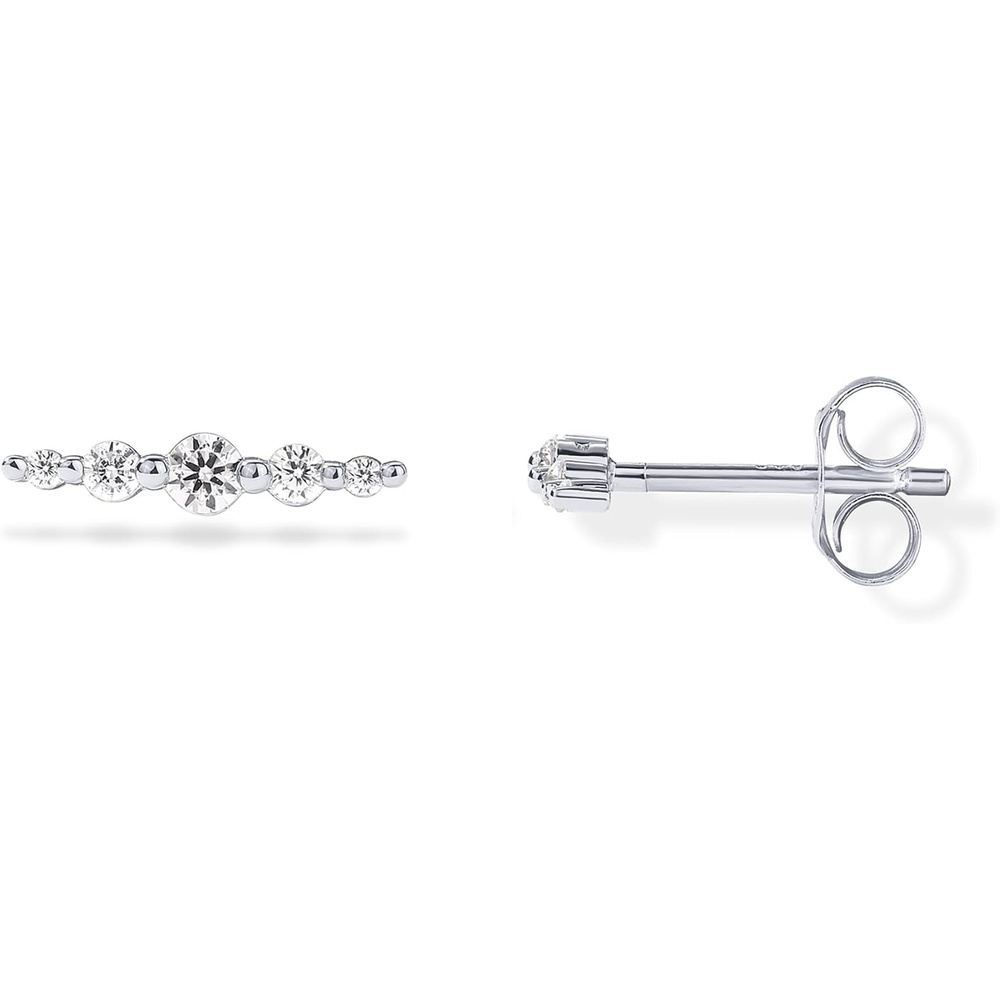 image:imagePAVOI 14K Gold Plated 925 Sterling Silver Posts Drop Dangle Cubic Zirconia Stud Earrings for Women Gold Statement Gradient Crawler Studs EarringMini Climber