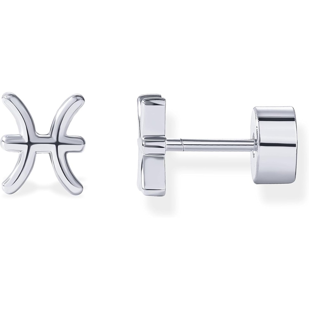 image:imagePAVOI 14K Gold Plated 925 Sterling Silver Posts Zodiac Sign Flat Back Earring Studs Birthday Gift for Women Astrology Earring PairPisces