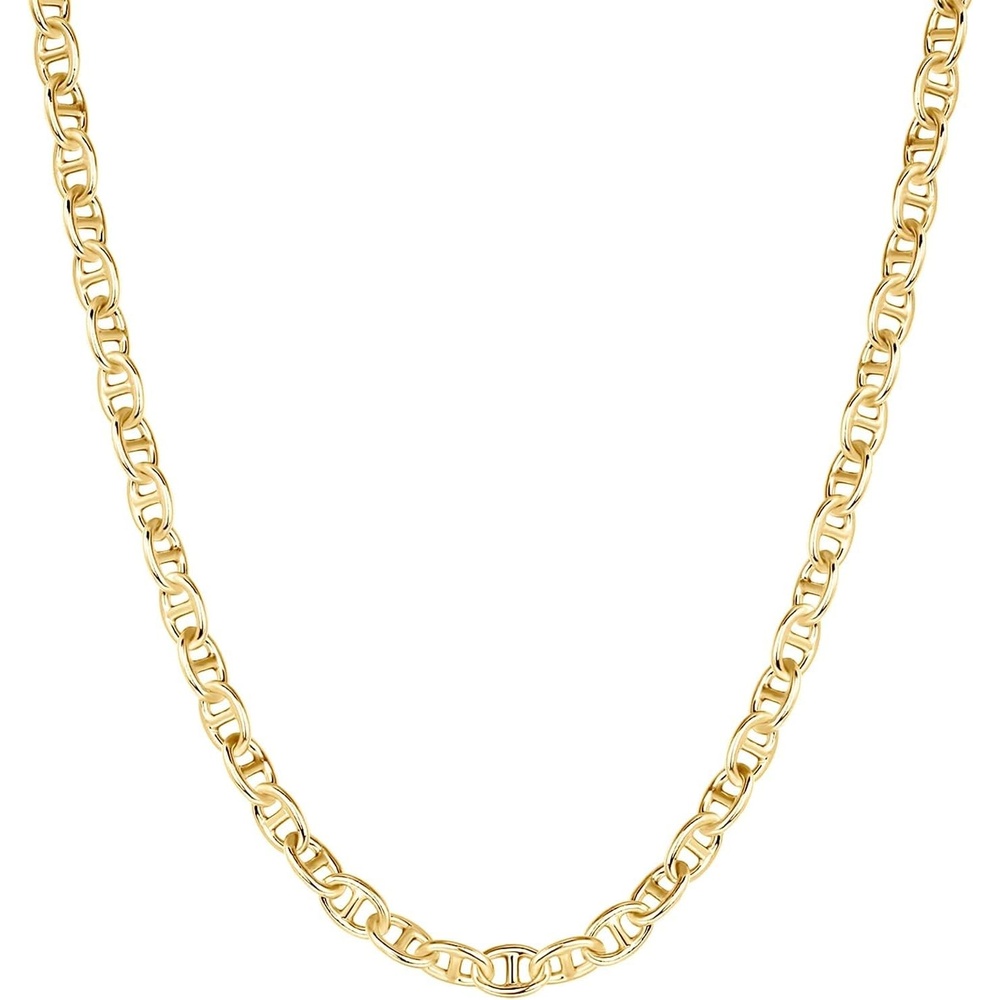 image:imagePAVOI 14K Gold Plated Adjustable Link Chain Necklace for Women  Box Rope Sphere Bead Serpentine Anchor Mariner Gold Chain NecklacesYellow Gold