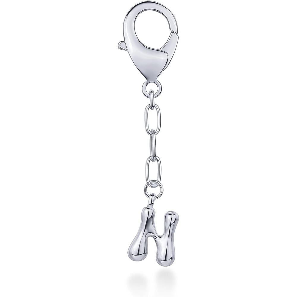 image:imagePAVOI 14K Gold Plated Bubble Letter Bag Charm for Handbags  Gold Initial Letter Keychain for Women  Chunky Purse Charm GiftN