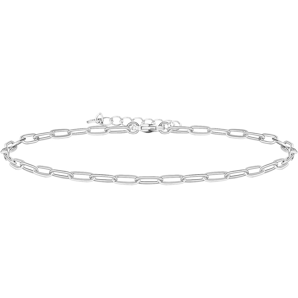 image:imagePAVOI 14K Gold Plated Chain Anklets for Women  Minimalist Link Chain Ankle Bracelet  Dainty Gold Anklets for Women  Trendy Summer Beach Jewelry Gifts  Snake Figaro Mariner Paperclip BeadedPaperclip