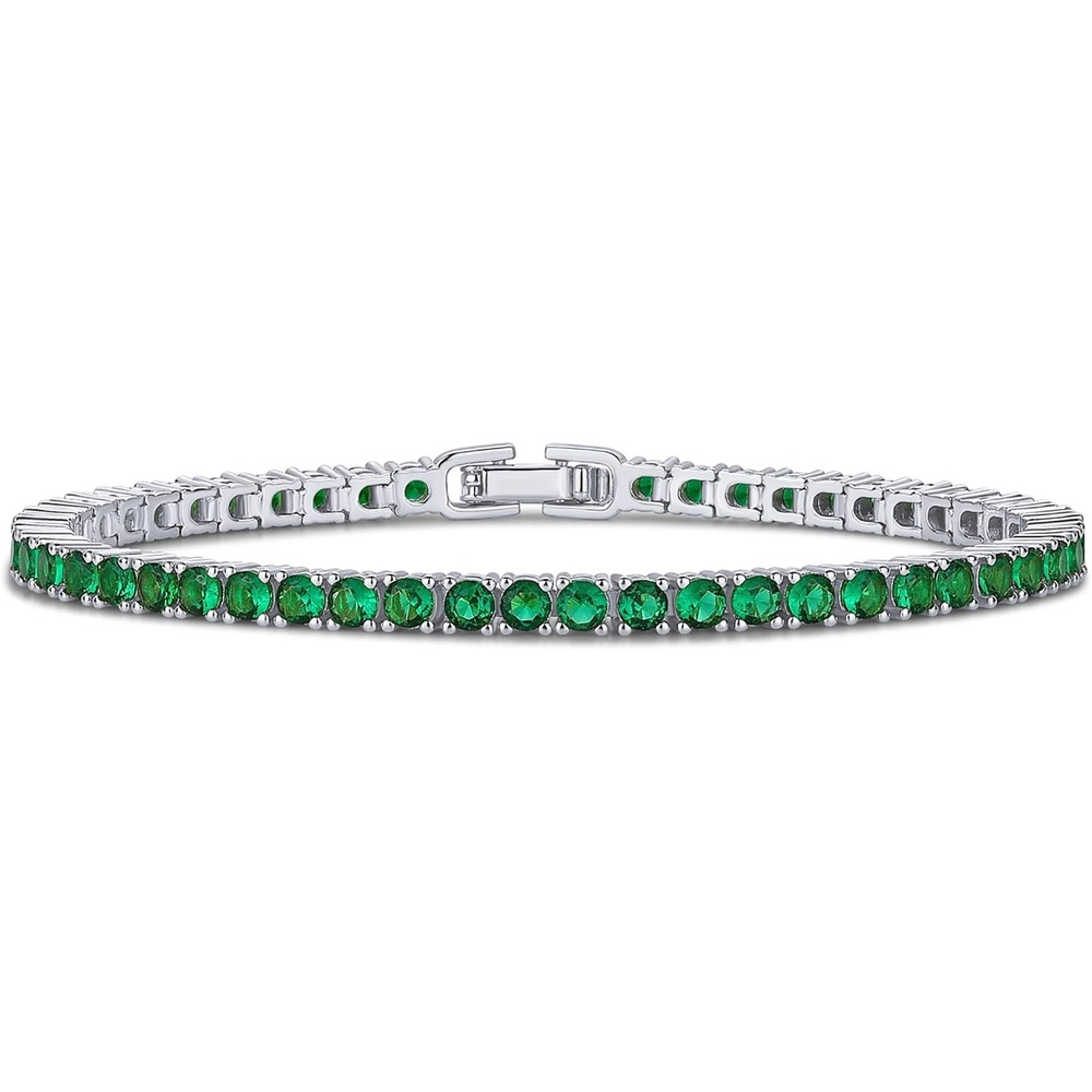image:imagePAVOI 14K Gold Plated Colorful Tennis Bracelets for Women  Gold Tennis Bracelet with Colored Cubic Zirconia  Hypoallergenic Summer Color CZ Jewelry GiftWhite Gold