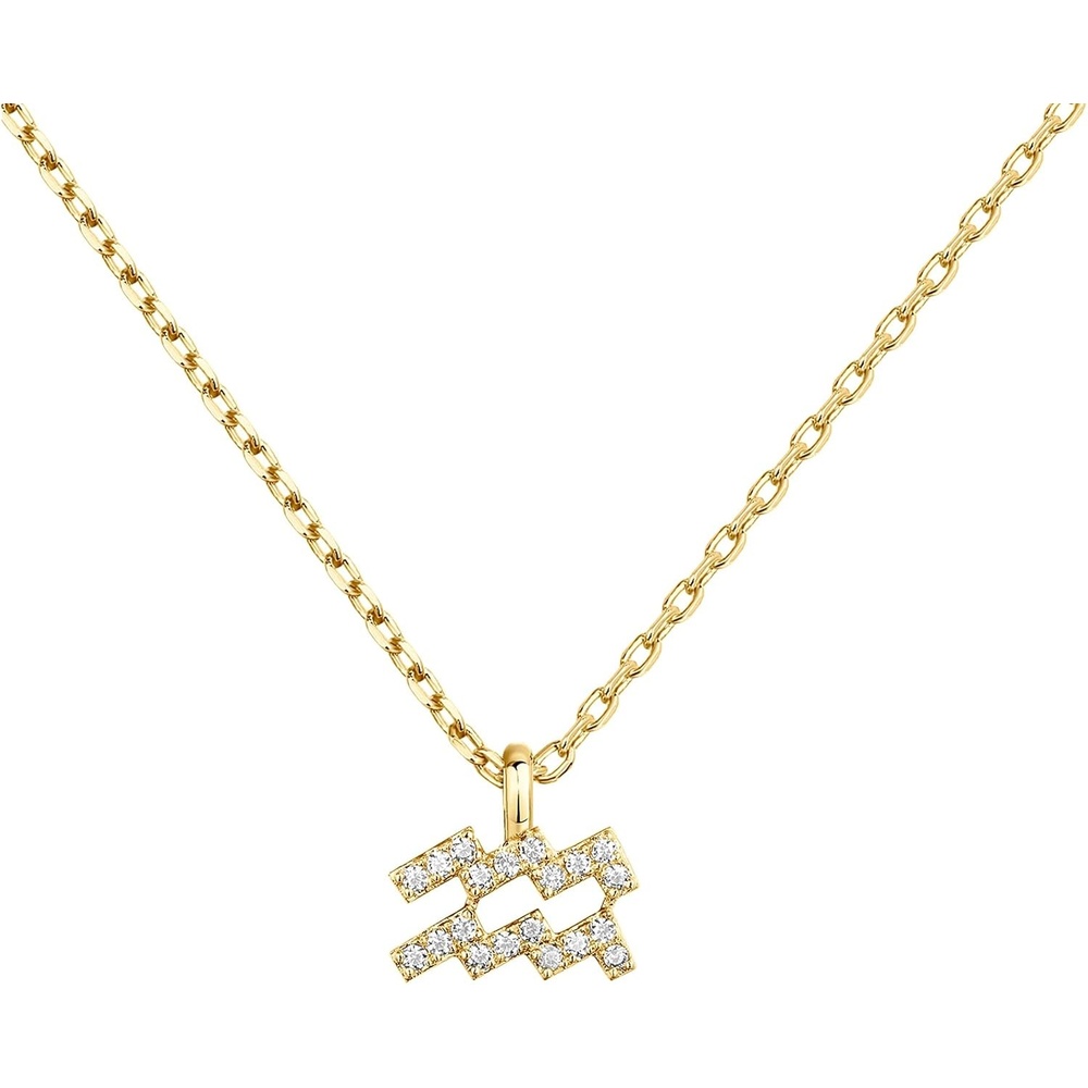 image:imagePAVOI 14K Gold Plated Cubic Zirconia Astrology Necklaces for Women  Zodiac Pendant Jewelry Gifts  Zodiac Sign Pendant NecklacesAquarius
