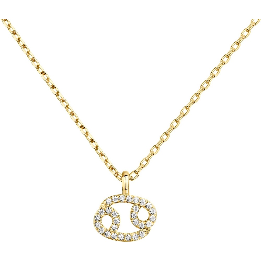 image:imagePAVOI 14K Gold Plated Cubic Zirconia Astrology Necklaces for Women  Zodiac Pendant Jewelry Gifts  Zodiac Sign Pendant NecklacesCancer