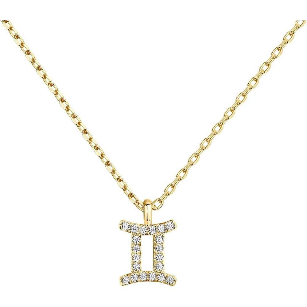 image:imagePAVOI 14K Gold Plated Cubic Zirconia Astrology Necklaces for Women  Zodiac Pendant Jewelry Gifts  Zodiac Sign Pendant NecklacesGemini