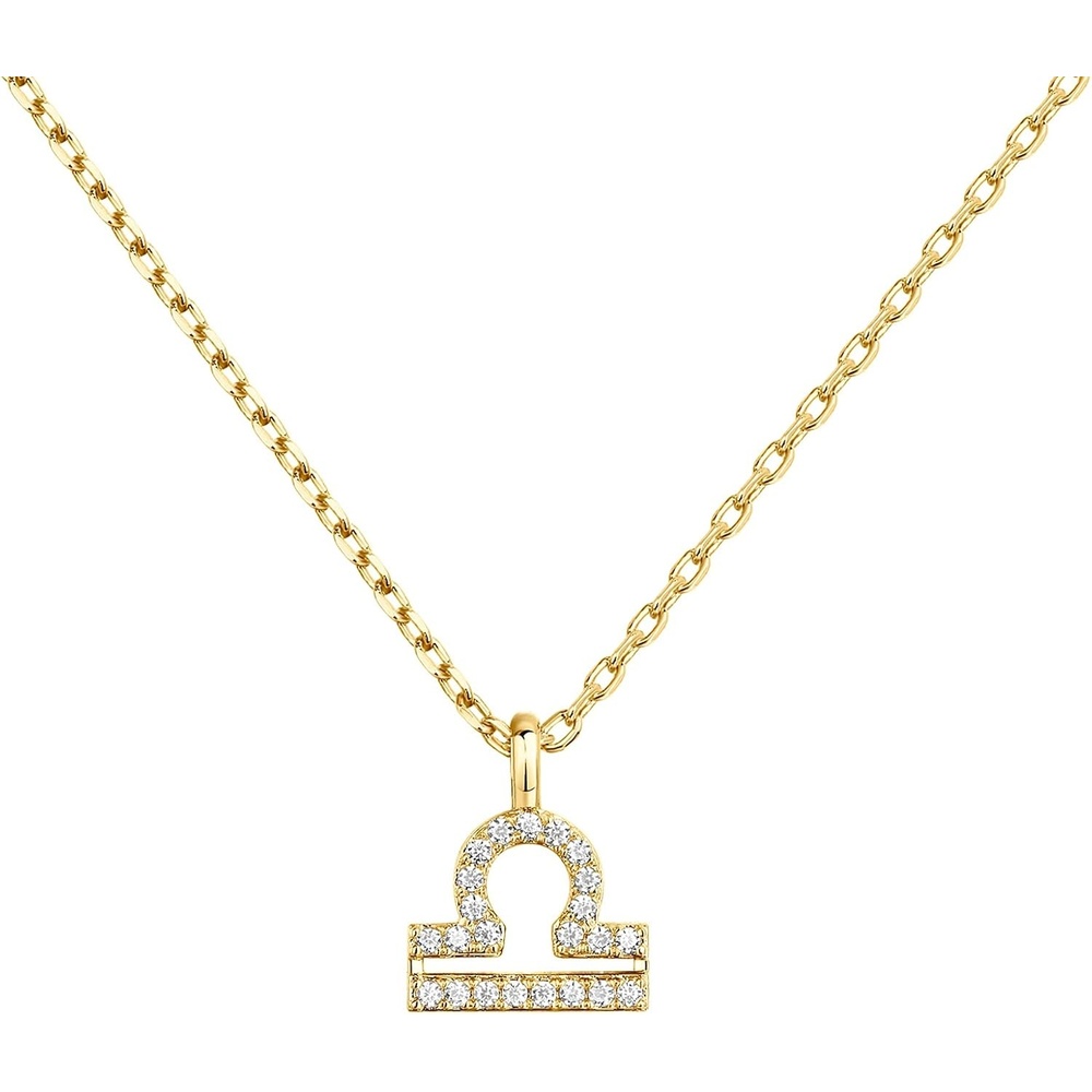 image:imagePAVOI 14K Gold Plated Cubic Zirconia Astrology Necklaces for Women  Zodiac Pendant Jewelry Gifts  Zodiac Sign Pendant NecklacesLibra