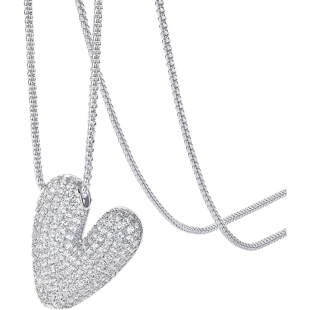 image:imagePAVOI 14K Gold Plated Cubic Zirconia Bubble Letter Initial Necklaces for Women Gold Balloon Necklace Letter Chunky Pendant NecklacesV