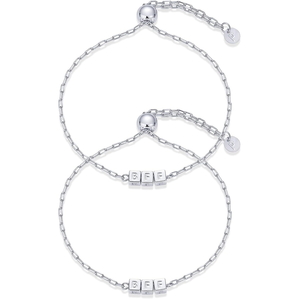 image:imagePAVOI 14K Gold Plated Friendship Matching Adjustable Bracelets for Women  Gold Best Friends Bracelet Set  BFF ILYSM Bracelet PackBFF