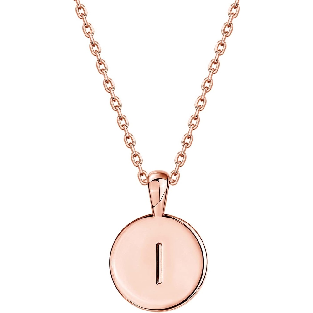 image:imagePAVOI 14K Gold Plated Initial Letter Pendant Necklace for Women  Gold Alphabetical Initial Necklace I